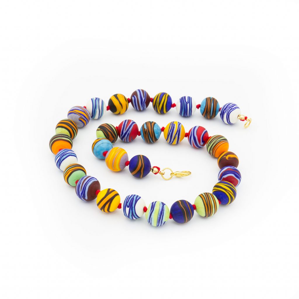 Sospiri Venezia Bracciale Donna 7 Perle in Vetro Diametro 8 mm