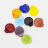 LAMP GLASS BEADS - FAN SHAPE - SINGLE COLOR - SHINE FINISH
