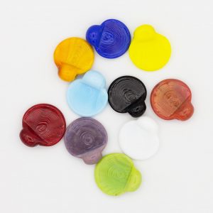 LAMP GLASS BEADS - FAN SHAPE - SINGLE COLOR - SHINE FINISH