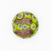 LAMP GLASS BEADS - LENS SHAPE - AVVENTURINA AND MURRINAS - SHINE FINISH, mm. 28