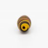 LAMP GLASS BEADS - OVAL SHAPE - STRIPES - MATT FINISH