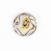 LAMP GLASS BEADS - LENTICULAR WITH GOLD FOIL, MURRINAS AND FILIGREE - SHINE FINISH