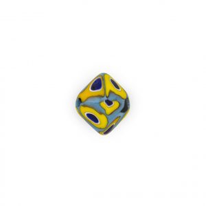 PERLA IN VETRO A LUME - FORMA BICONICA CON MURRINE - FINITURA SATINATA