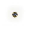 PERLA IN VETRO A LUME - FORMA SCHIACCIATA CON MURRINE IN FOGLIA D'ORO - FINITURA LUCIDA