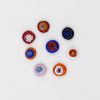 LAMP GLASS BEADS - FLAT SHAPED - WITH MURRINAS - SHINE FINISH