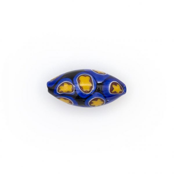 LAMP GLASS BEADS - OVAL SHAPED - GOLD FOIL, MURRINAS- SHINE FINISH