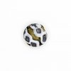 PERLA IN VETRO A LUME - FORMA LENTICOLARE CON FOGLIA D'ORO E MURRINE - FINITURA LUCIDA
